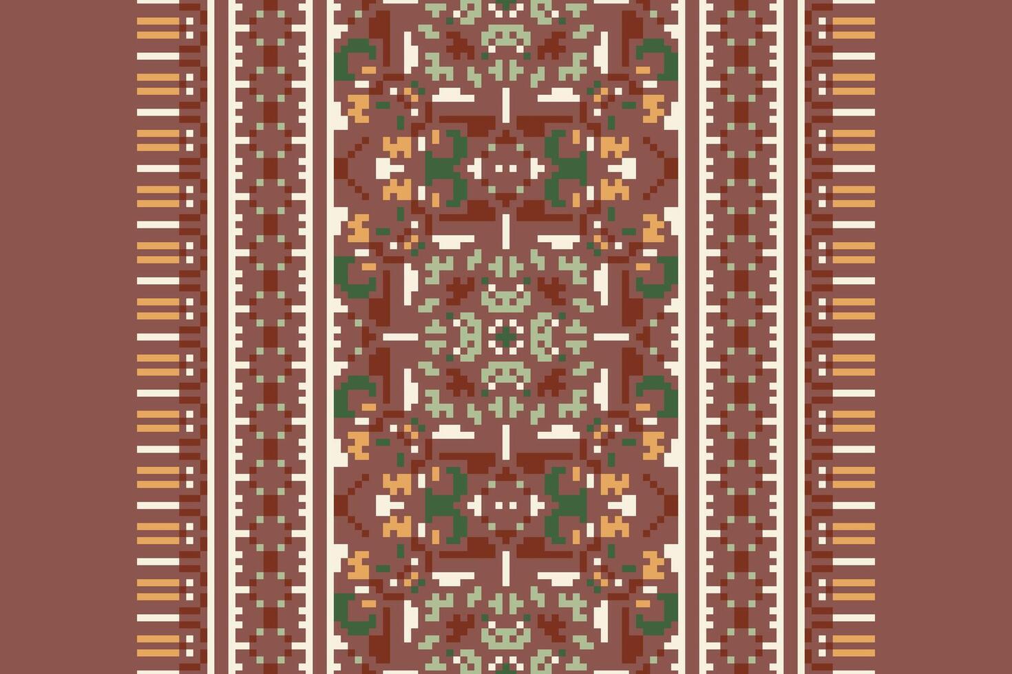 Dupatta pattern Seamless Scandinavian pattern Motif embroidery, Pixel Ikat embroidery Design for Print border embroidery ancient egypt vector