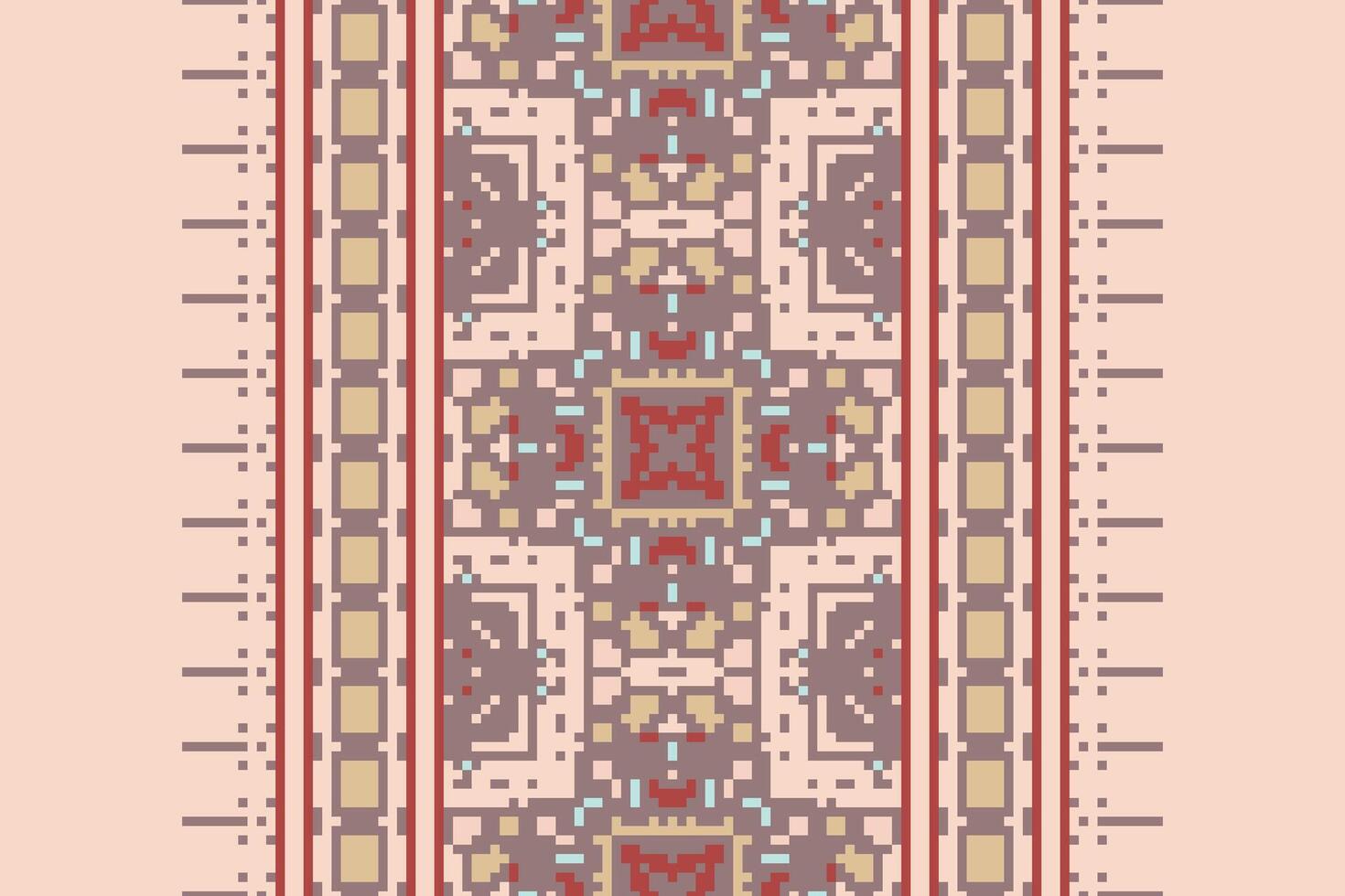 Ancient patterns Seamless Native American, Motif embroidery, Pixel Ikat embroidery Design for Print lace pattern turkish ceramic ancient egypt art jacquard pattern vector