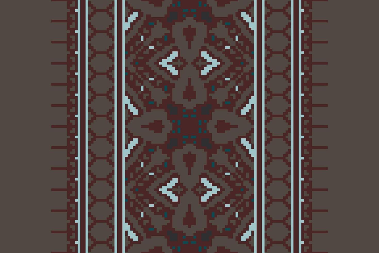 Ancient patterns Seamless Native American, Motif embroidery, Pixel Ikat embroidery Design for Print egyptian pattern tibetan mandala bandanna vector