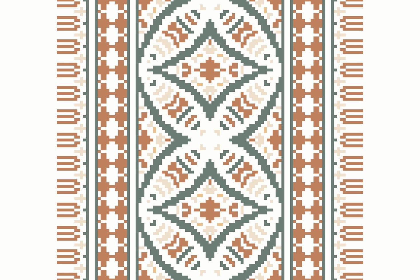 Ancient patterns Seamless Bandana print silk Motif embroidery, Pixel Ikat embroidery Design for Print scarf hijab pattern kerchief Pixel Ikat Silk kurti model mughal patterns vector