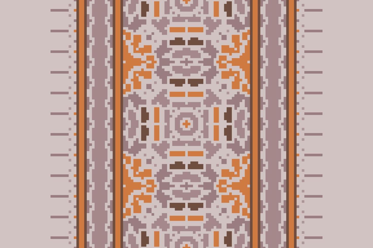 Ancient patterns Seamless Bandana print silk Motif embroidery, Pixel Ikat embroidery Design for Print pattern vintage flower folk navajo patchwork pattern vector
