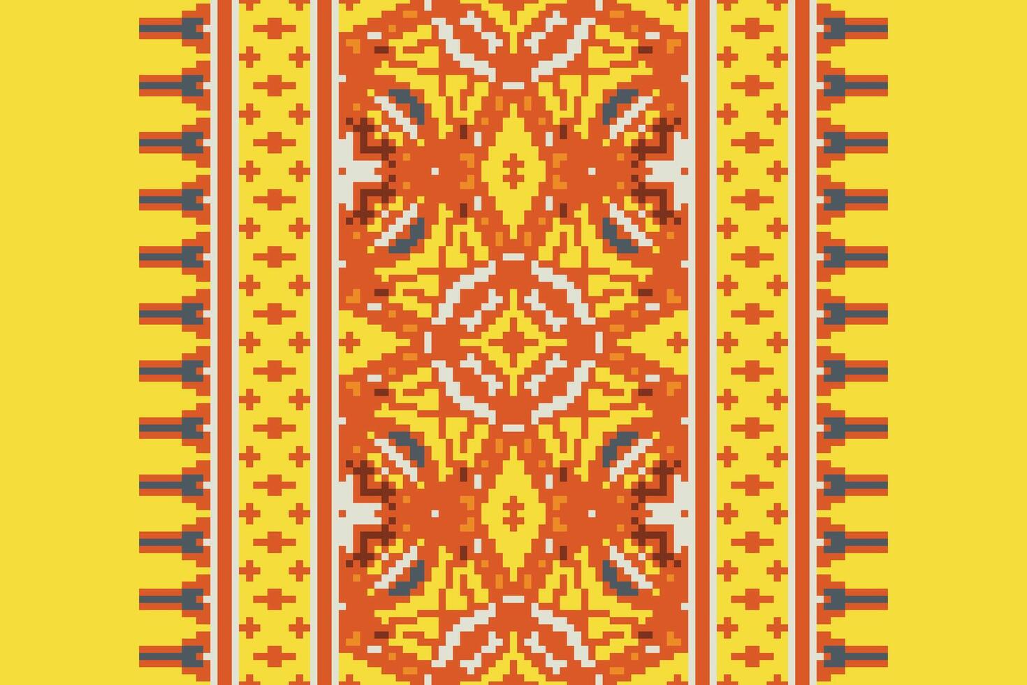 Ancient patterns Seamless Bandana print silk Motif embroidery, Pixel Ikat embroidery Design for Print egyptian hieroglyphs tibetan geo pattern vector