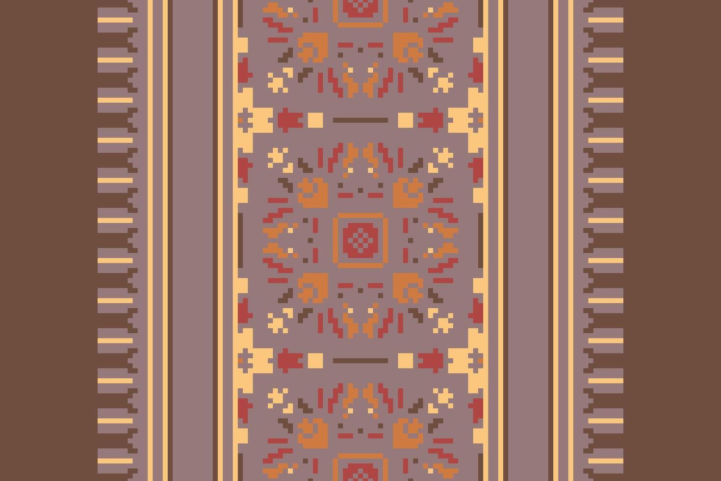 Ancient patterns Seamless Mughal architecture Motif embroidery, Pixel Ikat embroidery Design for Print tapestry floral kimono repeat pattern lacing spanish motif vector