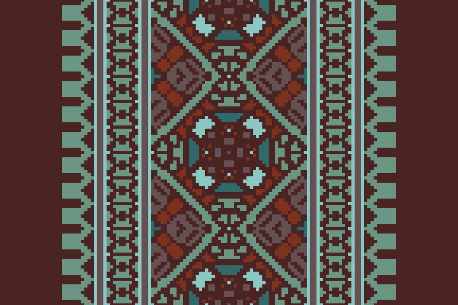 Ancient patterns Seamless Australian aboriginal pattern Motif embroidery, Pixel Ikat embroidery Design for Print pattern vintage flower folk navajo patchwork pattern vector