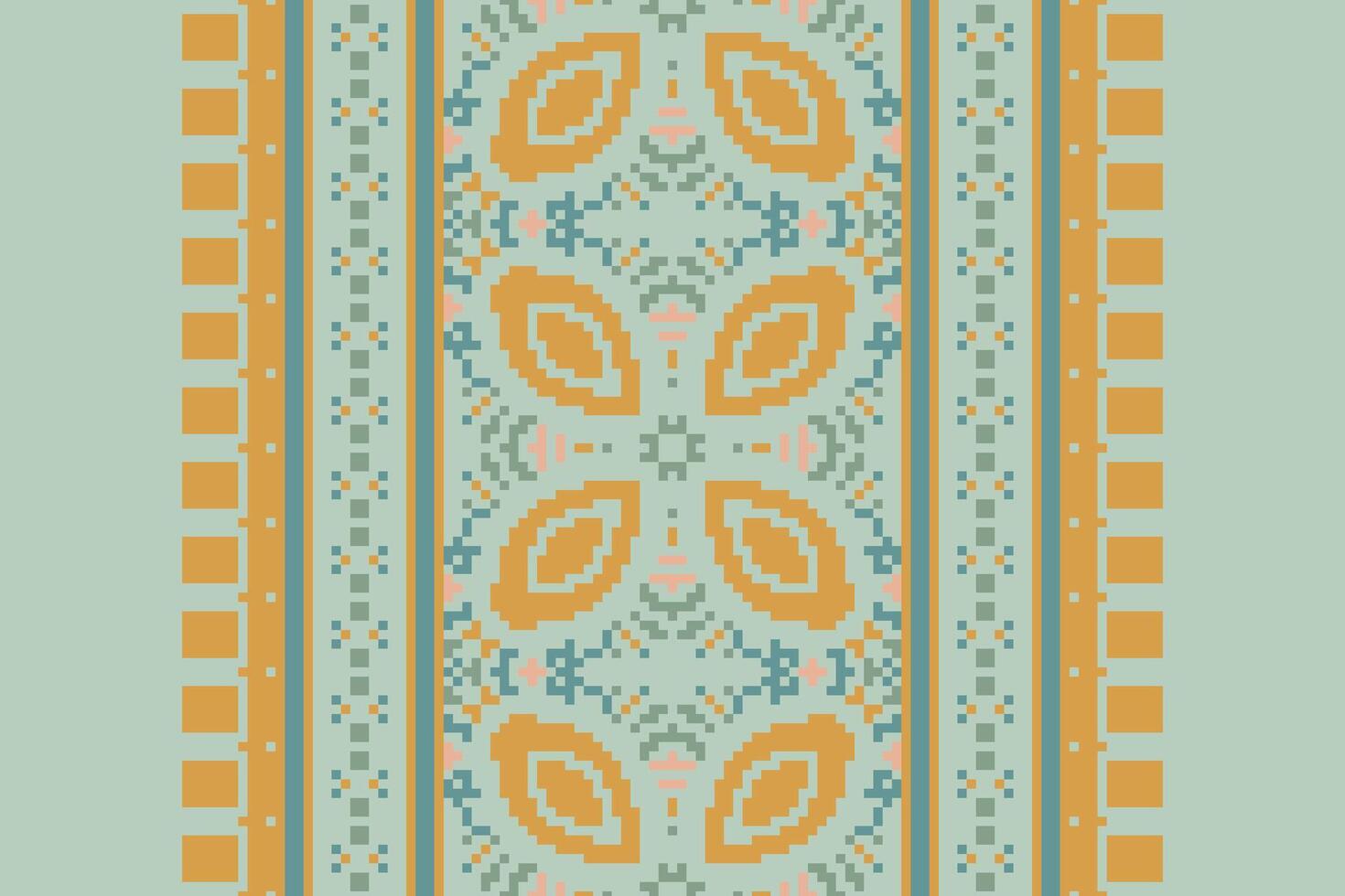 Ancient patterns Seamless Scandinavian pattern Motif embroidery, Pixel Ikat embroidery Design for Print indonesian batik motif embroidery native american kurta mughal design vector