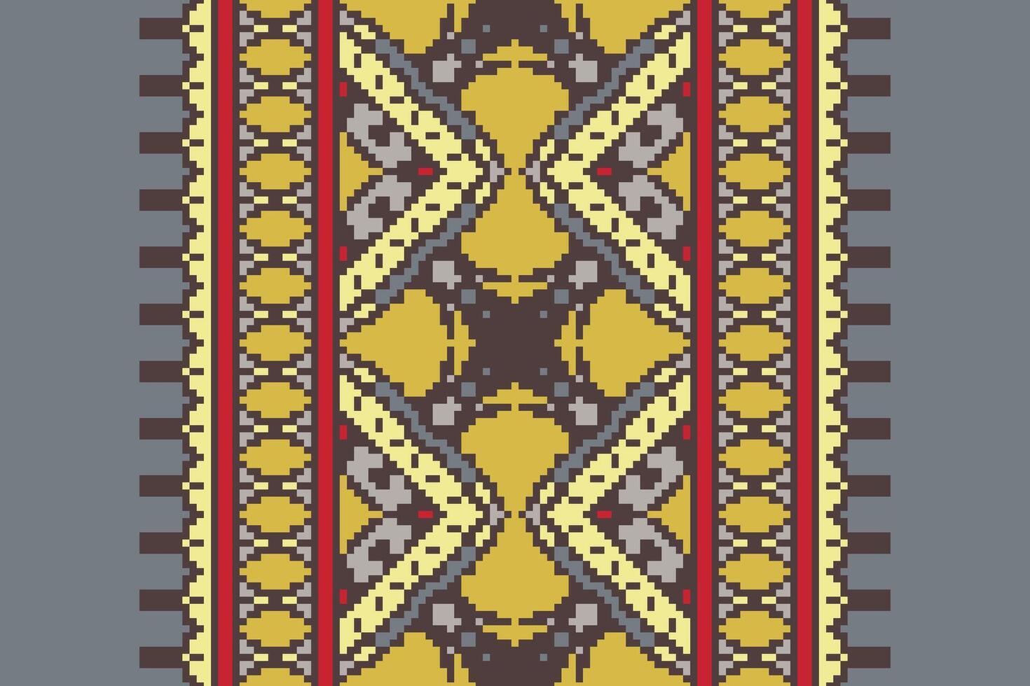 Ancient patterns Seamless Mughal architecture Motif embroidery, Pixel Ikat embroidery Design for Print border embroidery ancient egypt vector