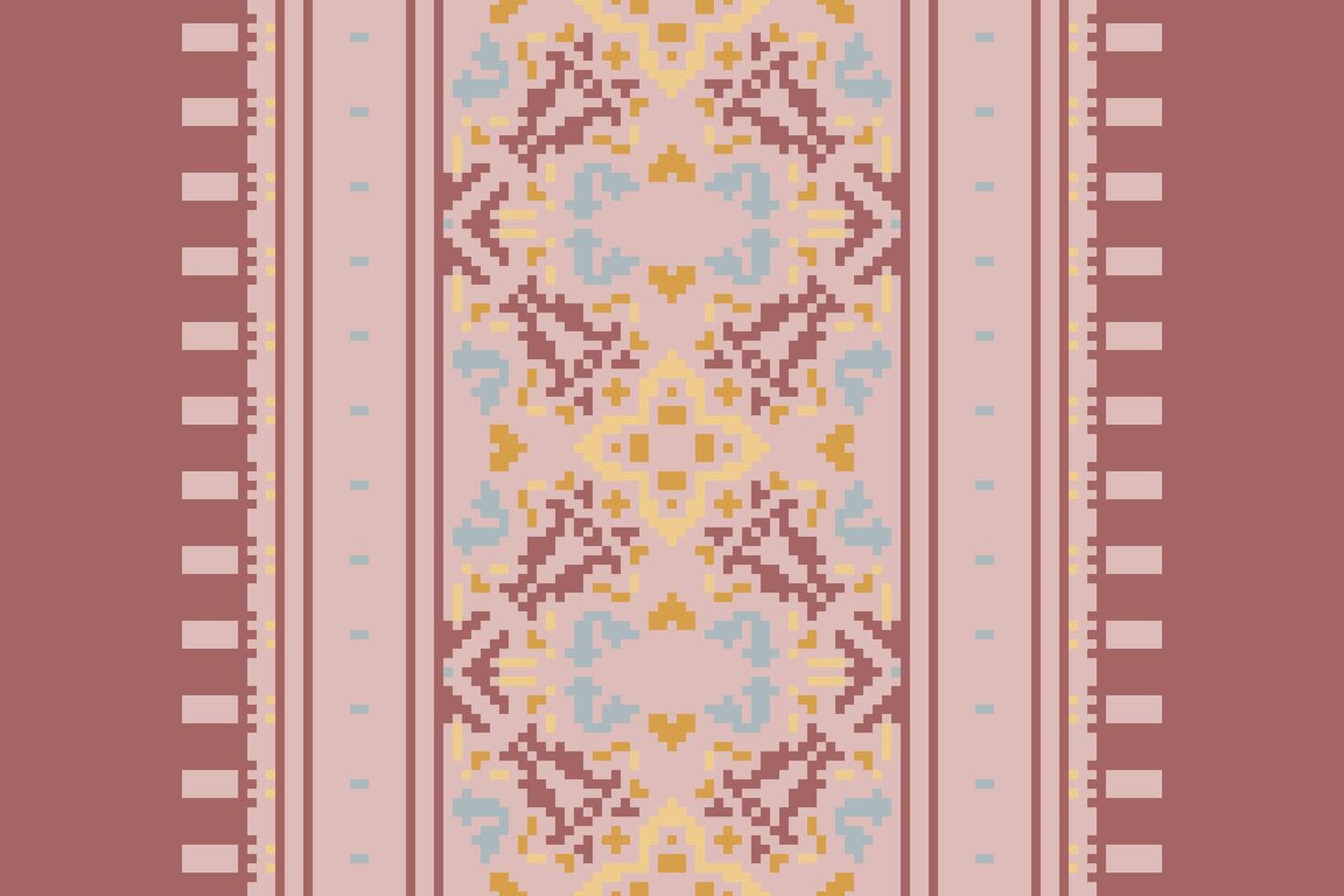 Ancient patterns Seamless Scandinavian pattern Motif embroidery, Pixel Ikat embroidery Design for Print tapestry floral kimono repeat pattern lacing spanish motif vector