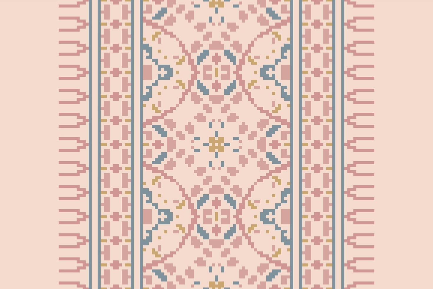 Ancient patterns Seamless Scandinavian pattern Motif embroidery, Pixel Ikat embroidery Design for Print australian curtain pattern geometric pillow model kurti mughal flowers vector