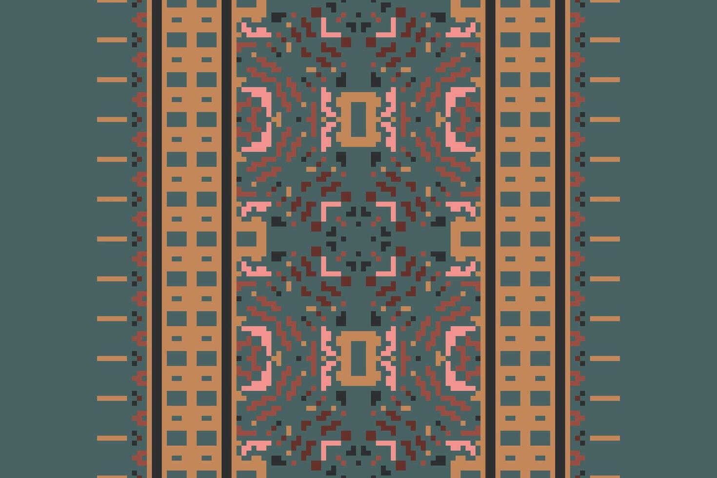 Ancient patterns Seamless Scandinavian pattern Motif embroidery, Pixel Ikat embroidery Design for Print egyptian pattern tibetan mandala bandanna vector