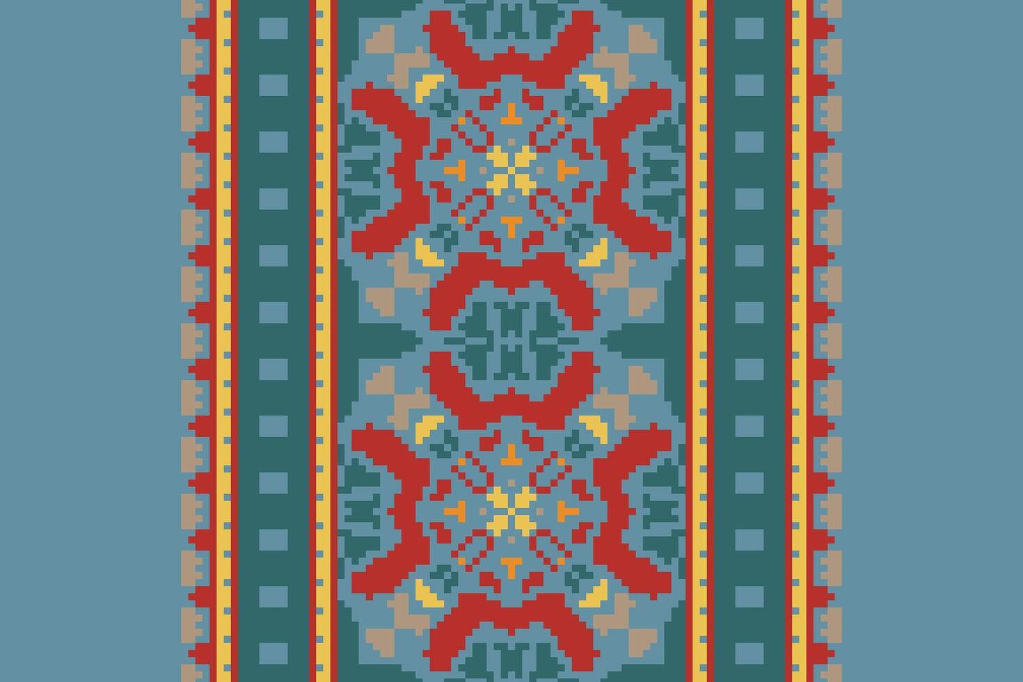 Bukhara pattern Seamless Native American, Motif embroidery, Pixel Ikat embroidery Design for Print jacquard slavic pattern folklore pattern kente arabesque vector
