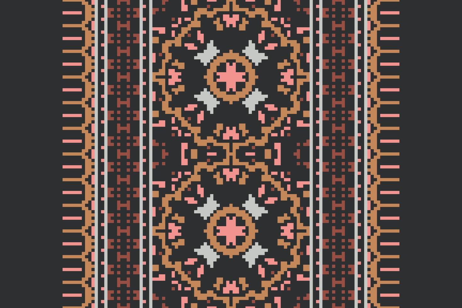 Bukhara pattern Seamless Bandana print silk Motif embroidery, Pixel Ikat embroidery Design for Print australian curtain pattern geometric pillow model kurti mughal flowers vector
