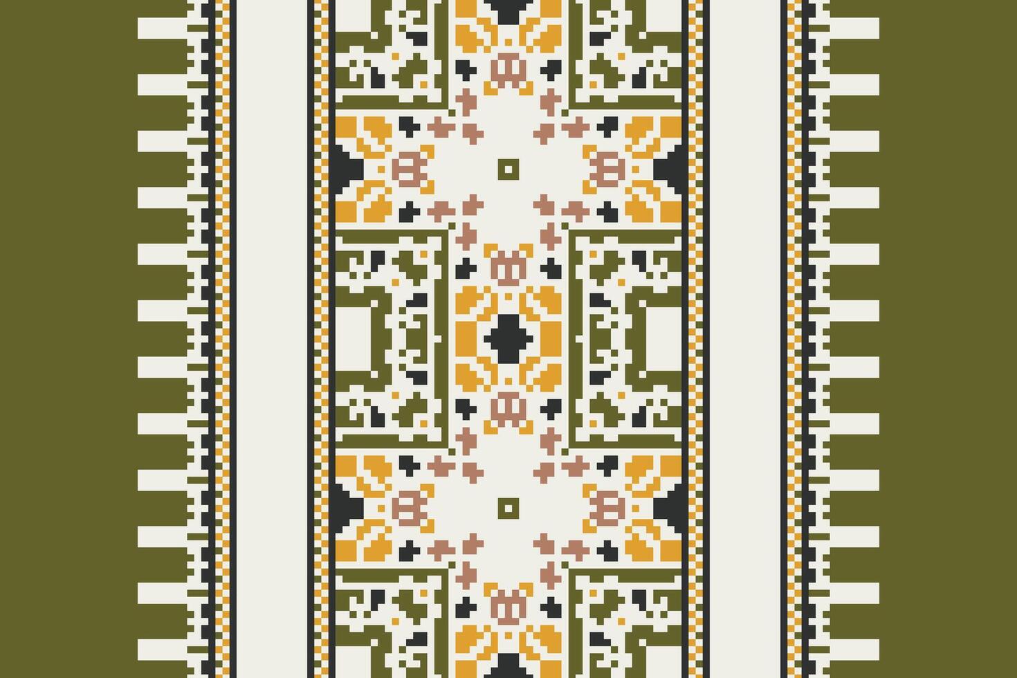 Bukhara pattern Seamless Australian aboriginal pattern Motif embroidery, Pixel Ikat embroidery Design for Print indigenous art aboriginal art pattern floral kurti mughal border vector