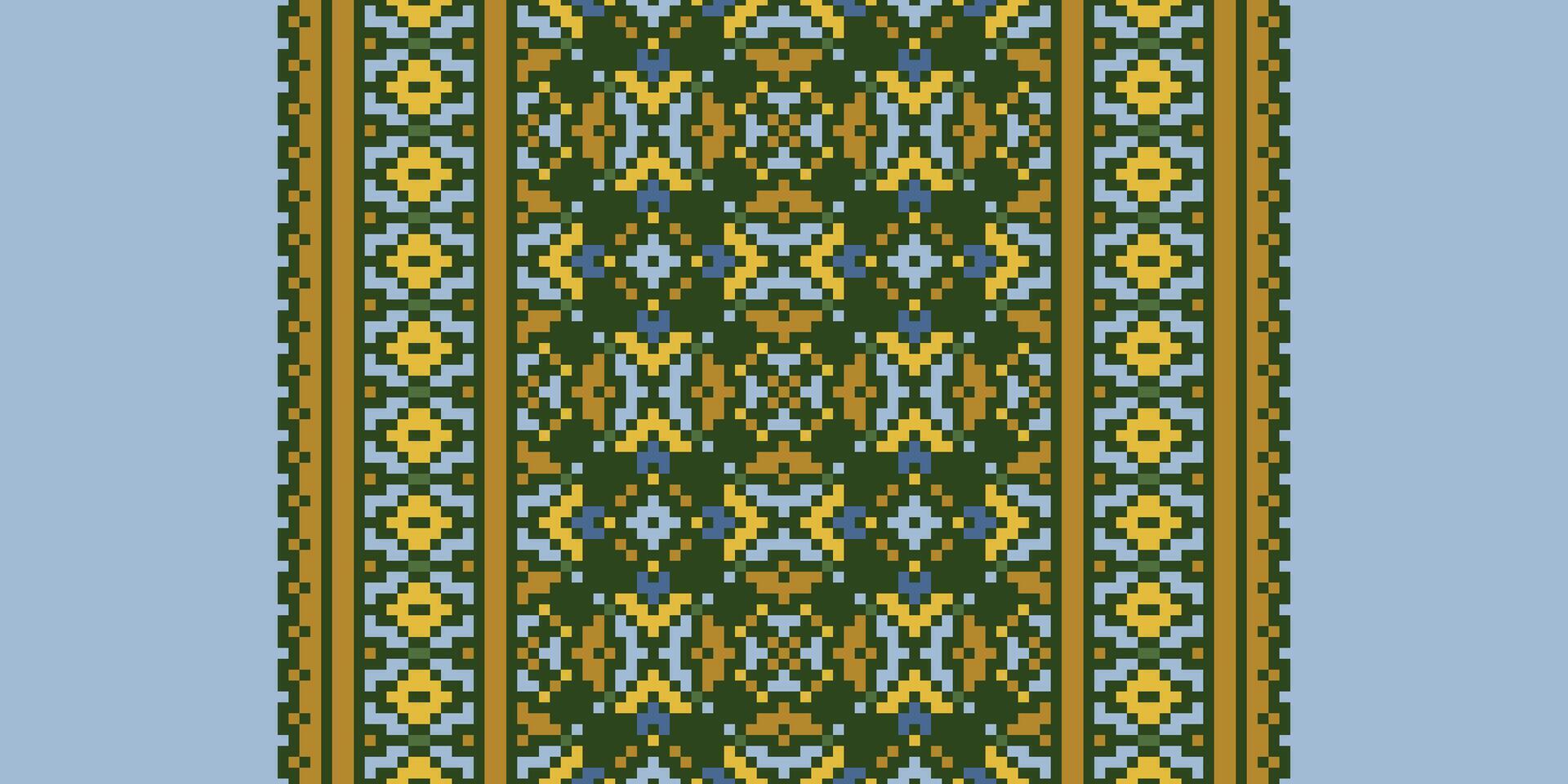 Navajo pattern Seamless Scandinavian pattern Motif embroidery, Pixel Ikat embroidery Design for Print scarf hijab pattern kerchief Pixel Ikat Silk kurti model mughal patterns vector