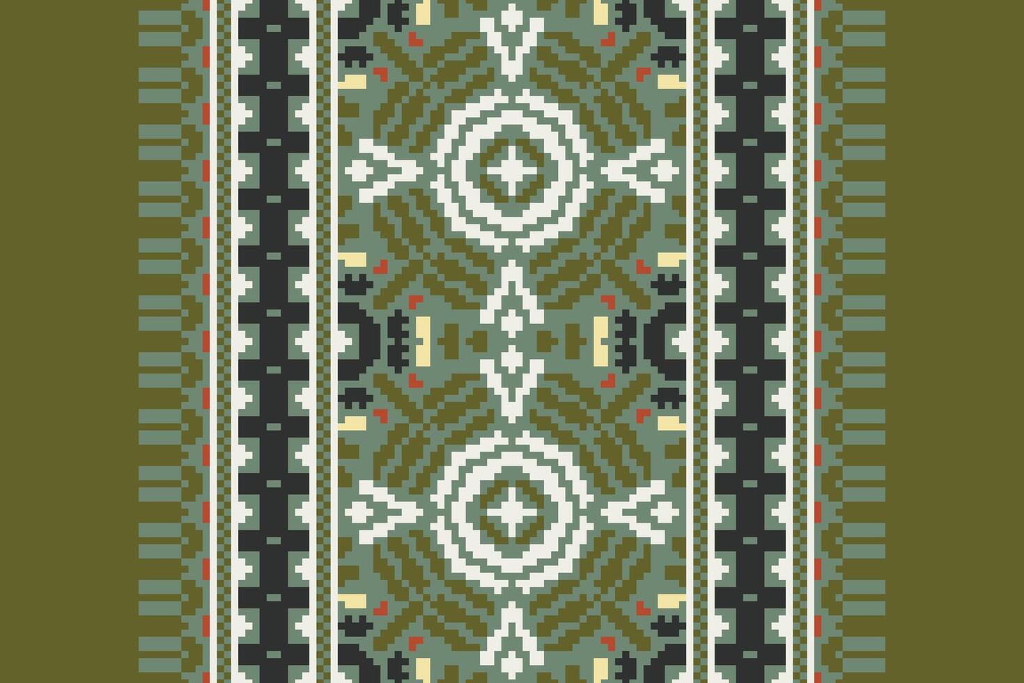 Bukhara pattern Seamless Australian aboriginal pattern Motif embroidery, Pixel Ikat embroidery Design for Print indonesian batik motif embroidery native american kurta mughal design vector