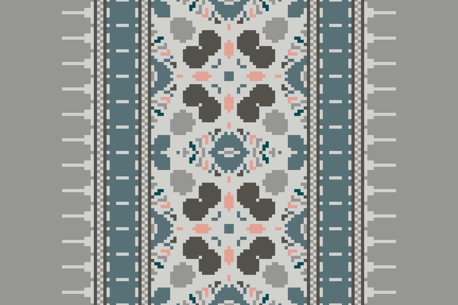 Bukhara pattern Seamless Mughal architecture Motif embroidery, Pixel Ikat embroidery Design for Print indigenous art aboriginal art pattern floral kurti mughal border vector