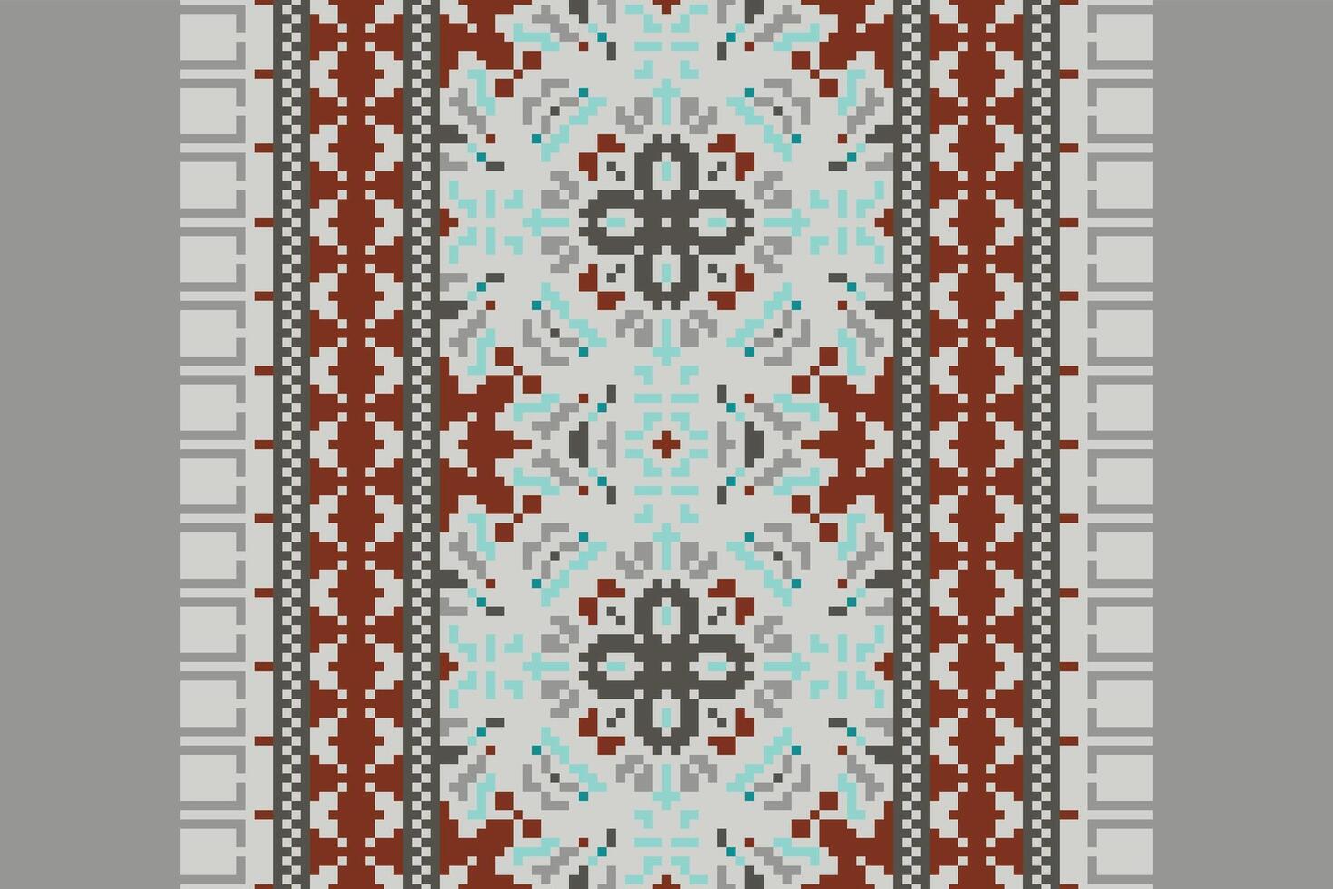 Bukhara pattern Seamless Australian aboriginal pattern Motif embroidery, Pixel Ikat embroidery Design for Print egyptian pattern tibetan mandala bandanna vector