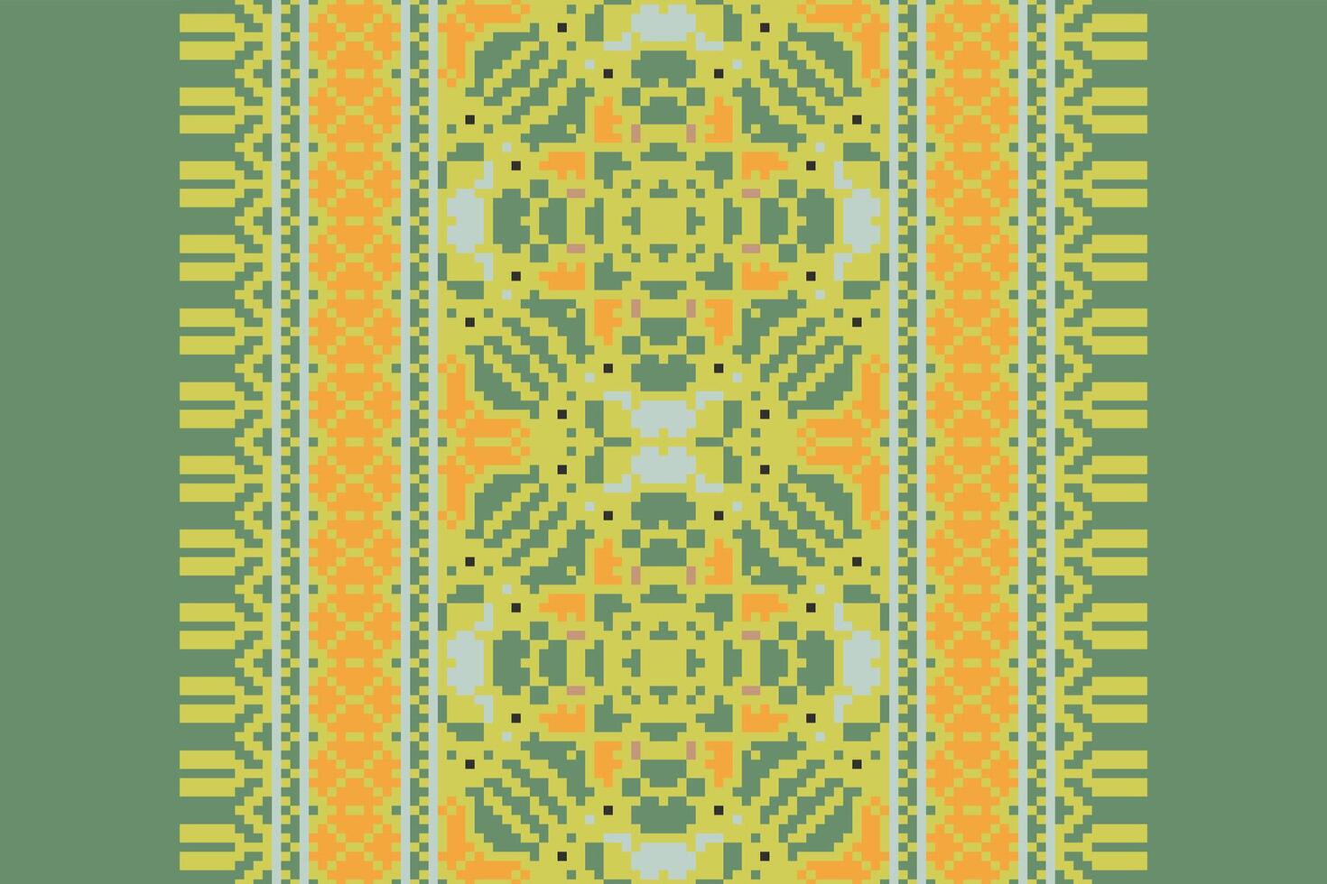 Fashion pattern Seamless Bandana print silk Motif embroidery, Pixel Ikat embroidery Design for Print kurta pattern mughal motifs tapestry pattern floral repeat vector