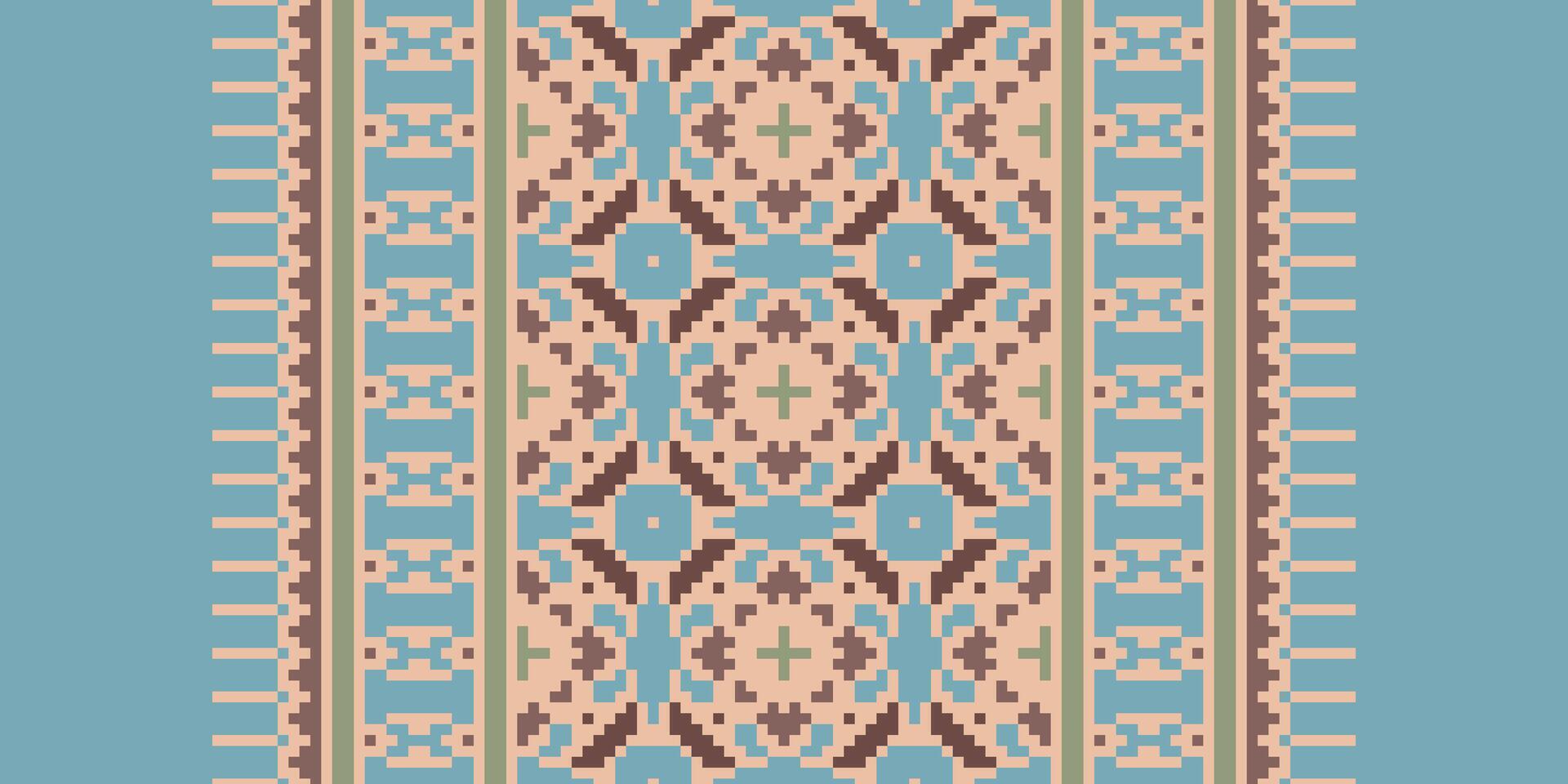 Navajo pattern Seamless Scandinavian pattern Motif embroidery, Pixel Ikat embroidery Design for Print pattern vintage flower folk navajo patchwork pattern vector
