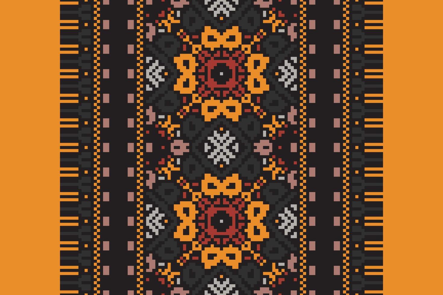 Fashion pattern Seamless Australian aboriginal pattern Motif embroidery, Pixel Ikat embroidery Design for Print endless arabesque cloth dupatta shawl bandana print silk kurta men vector