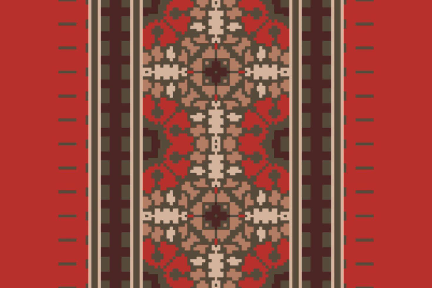 Fashion pattern Seamless Australian aboriginal pattern Motif embroidery, Pixel Ikat embroidery Design for Print tapestry floral kimono repeat pattern lacing spanish motif vector