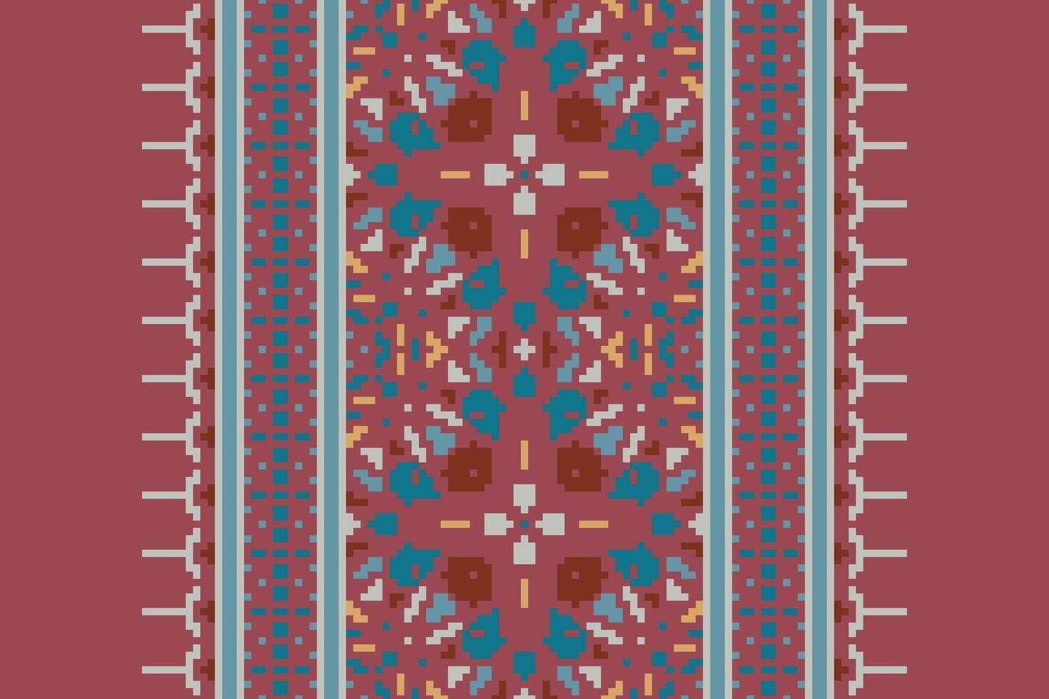 Fashion pattern Seamless Mughal architecture Motif embroidery, Pixel Ikat embroidery Design for Print australian curtain pattern geometric pillow model kurti mughal flowers vector