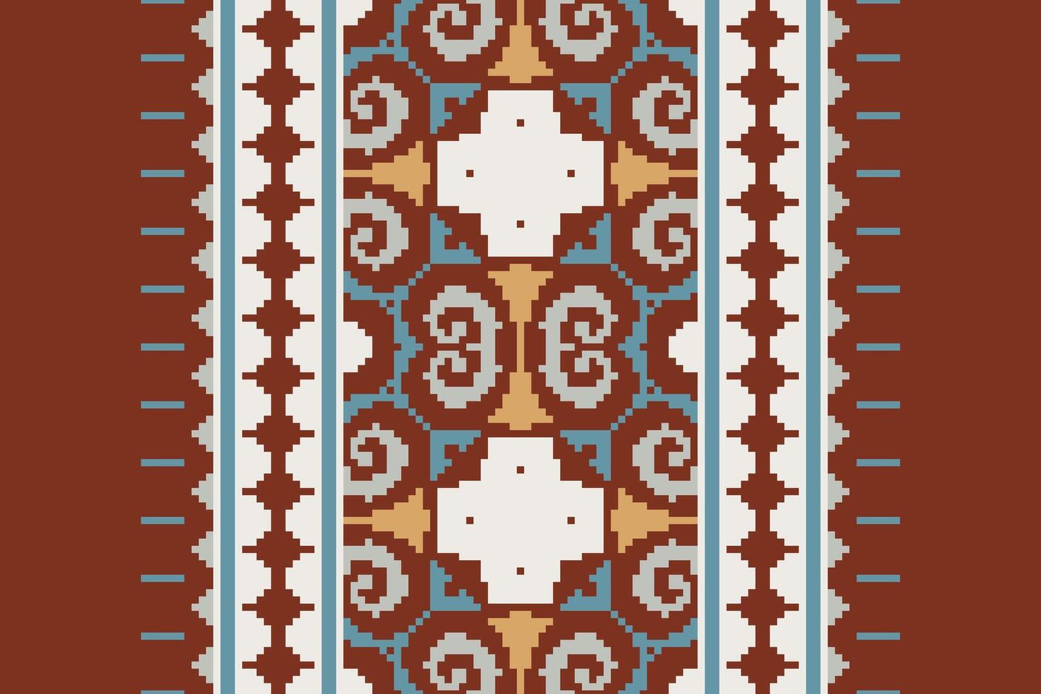 Fashion pattern Seamless Mughal architecture Motif embroidery, Pixel Ikat embroidery Design for Print lace pattern turkish ceramic ancient egypt art jacquard pattern vector