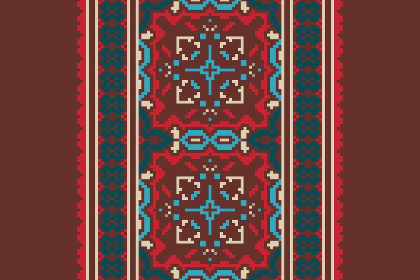 Tissue Dupatta Seamless Native American, Motif embroidery, Pixel Ikat embroidery Design for Print 60s paisley tie dye damascus ornament rugs hipster kurta pajama vector