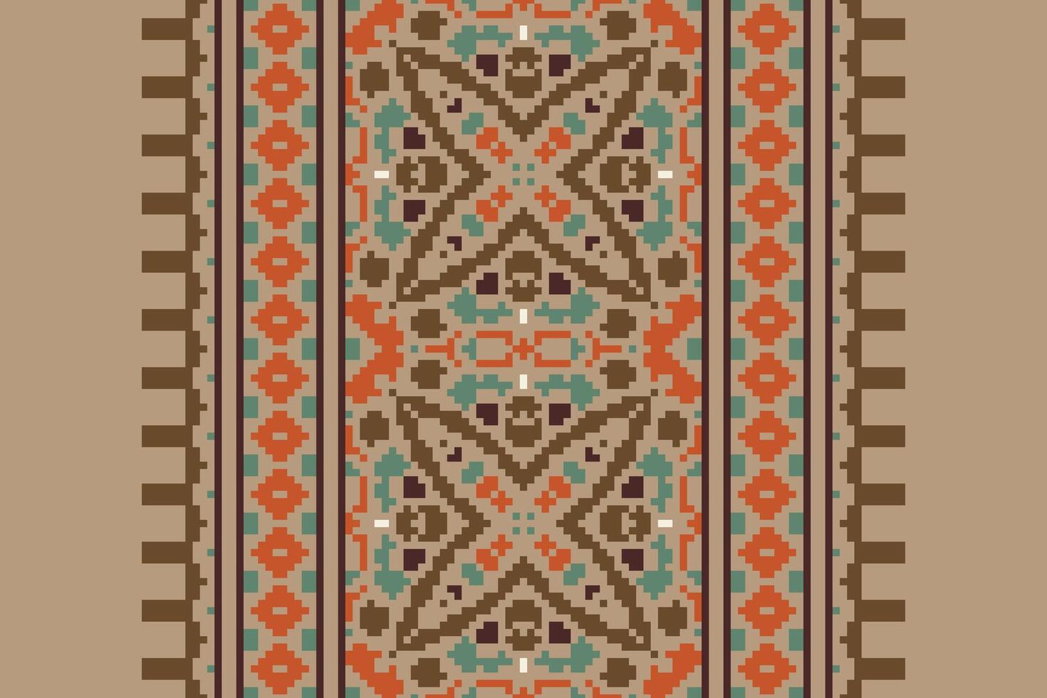 Fashion pattern Seamless Scandinavian pattern Motif embroidery, Pixel Ikat embroidery Design for Print jacquard slavic pattern folklore pattern kente arabesque vector