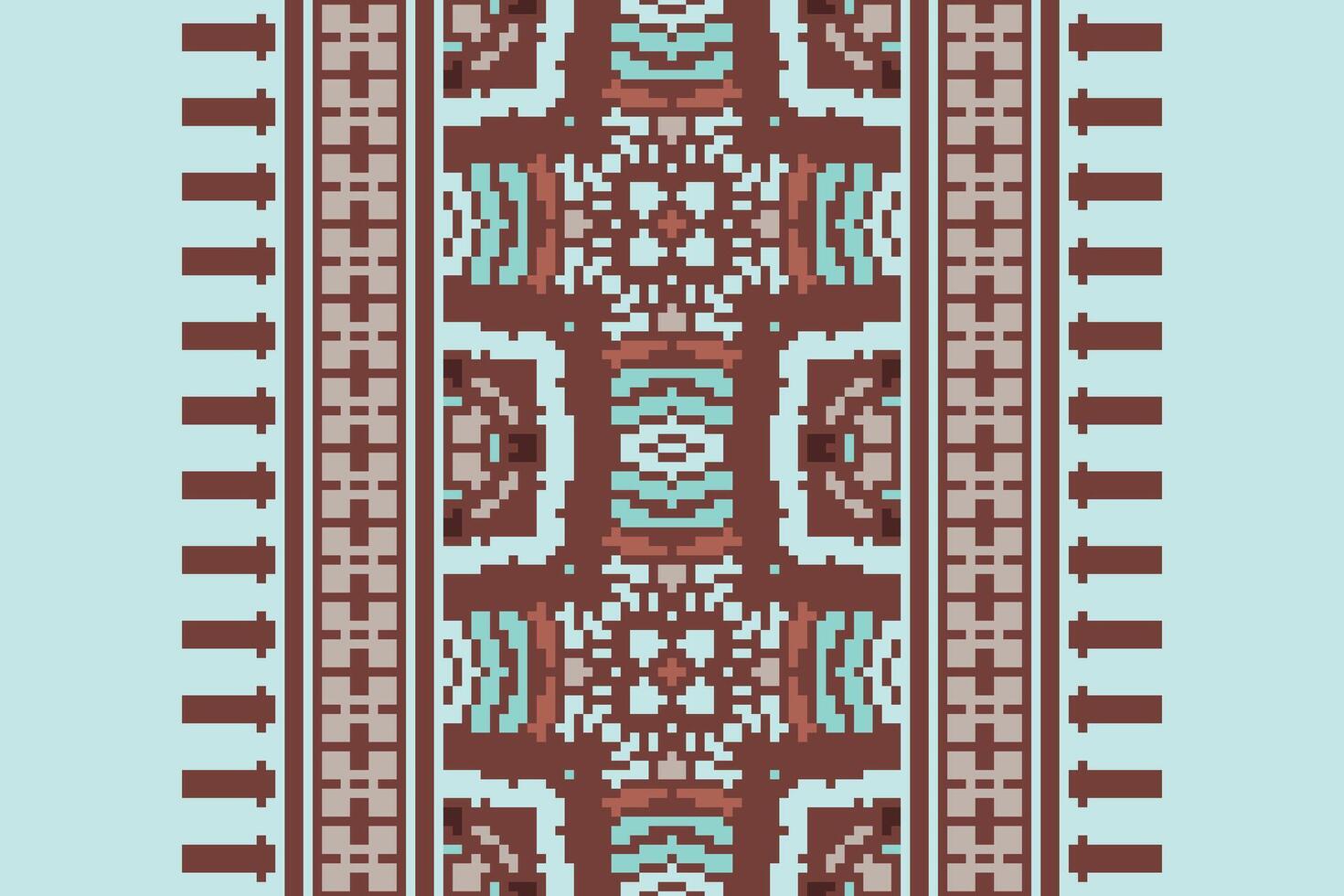 Tissue Dupatta Seamless Native American, Motif embroidery, Pixel Ikat embroidery Design for Print lace pattern turkish ceramic ancient egypt art jacquard pattern vector