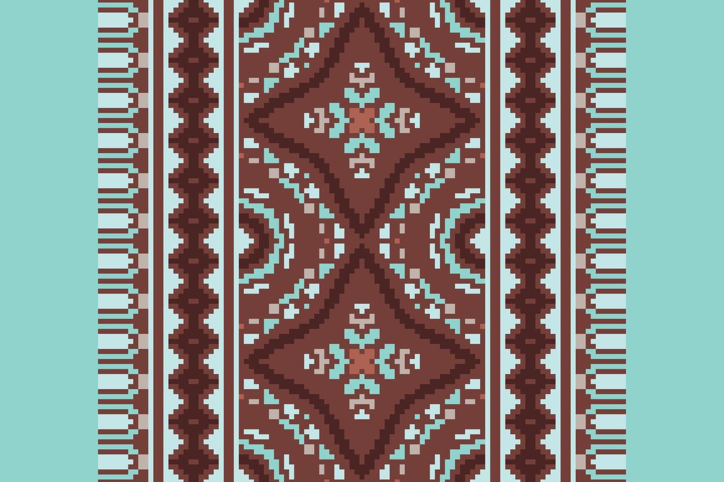 Tissue Dupatta Seamless Native American, Motif embroidery, Pixel Ikat embroidery Design for Print tapestry floral kimono repeat pattern lacing spanish motif vector