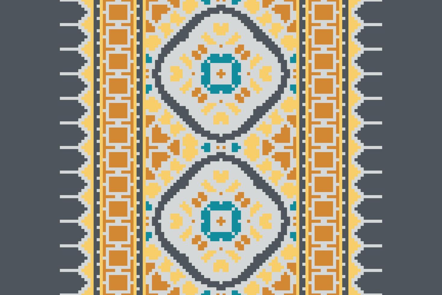 Tissue Dupatta Seamless Australian aboriginal pattern Motif embroidery, Pixel Ikat embroidery Design for Print pattern vintage flower folk navajo patchwork pattern vector