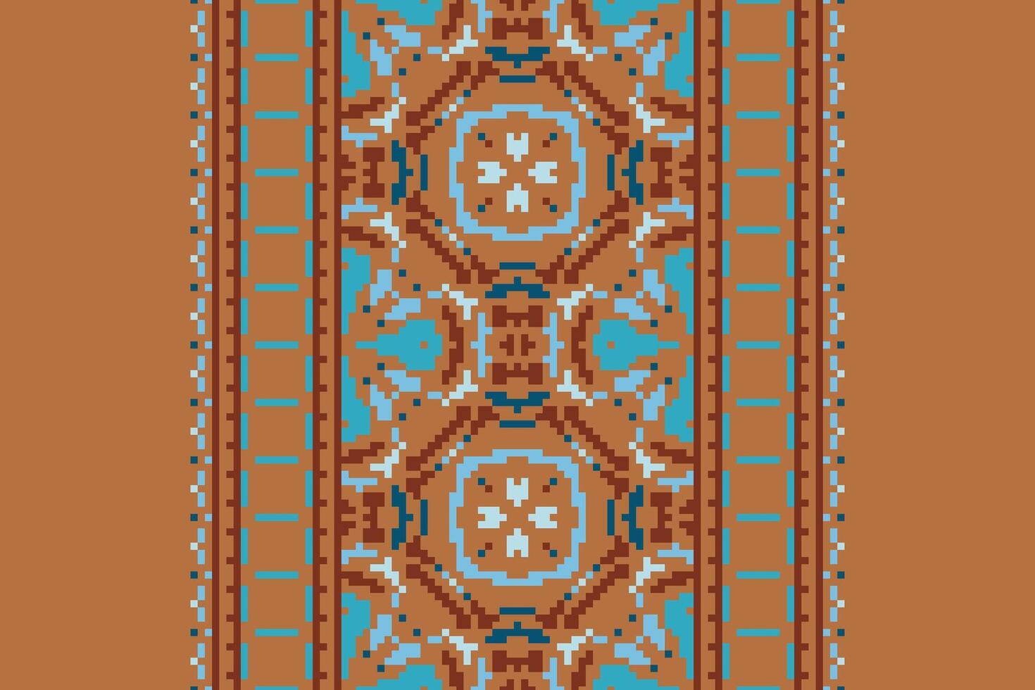 Tissue Dupatta Seamless Australian aboriginal pattern Motif embroidery, Pixel Ikat embroidery Design for Print 60s paisley tie dye damascus ornament rugs hipster kurta pajama vector