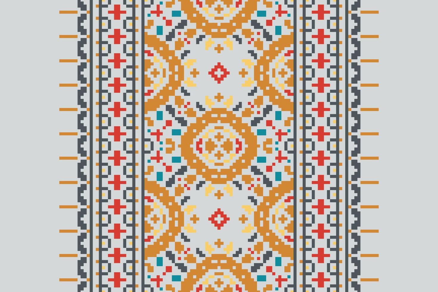 Tissue Dupatta Seamless Australian aboriginal pattern Motif embroidery, Pixel Ikat embroidery Design for Print kurta pattern mughal motifs tapestry pattern floral repeat vector