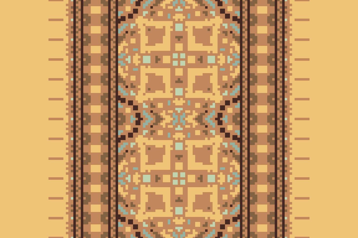 Tissue Dupatta Seamless Scandinavian pattern Motif embroidery, Pixel Ikat embroidery Design for Print scandinavian pattern saree ethnic nativity gypsy pattern vector