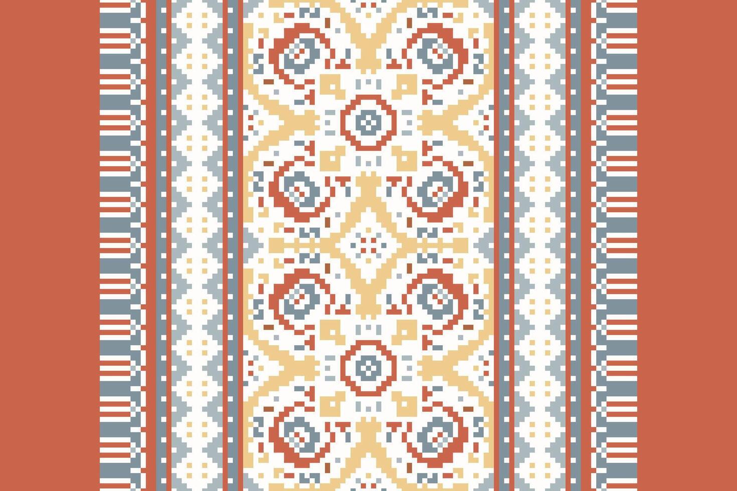 Peruvian pattern Seamless Native American, Motif embroidery, Pixel Ikat embroidery Design for Print indigenous art aboriginal art pattern floral kurti mughal border vector