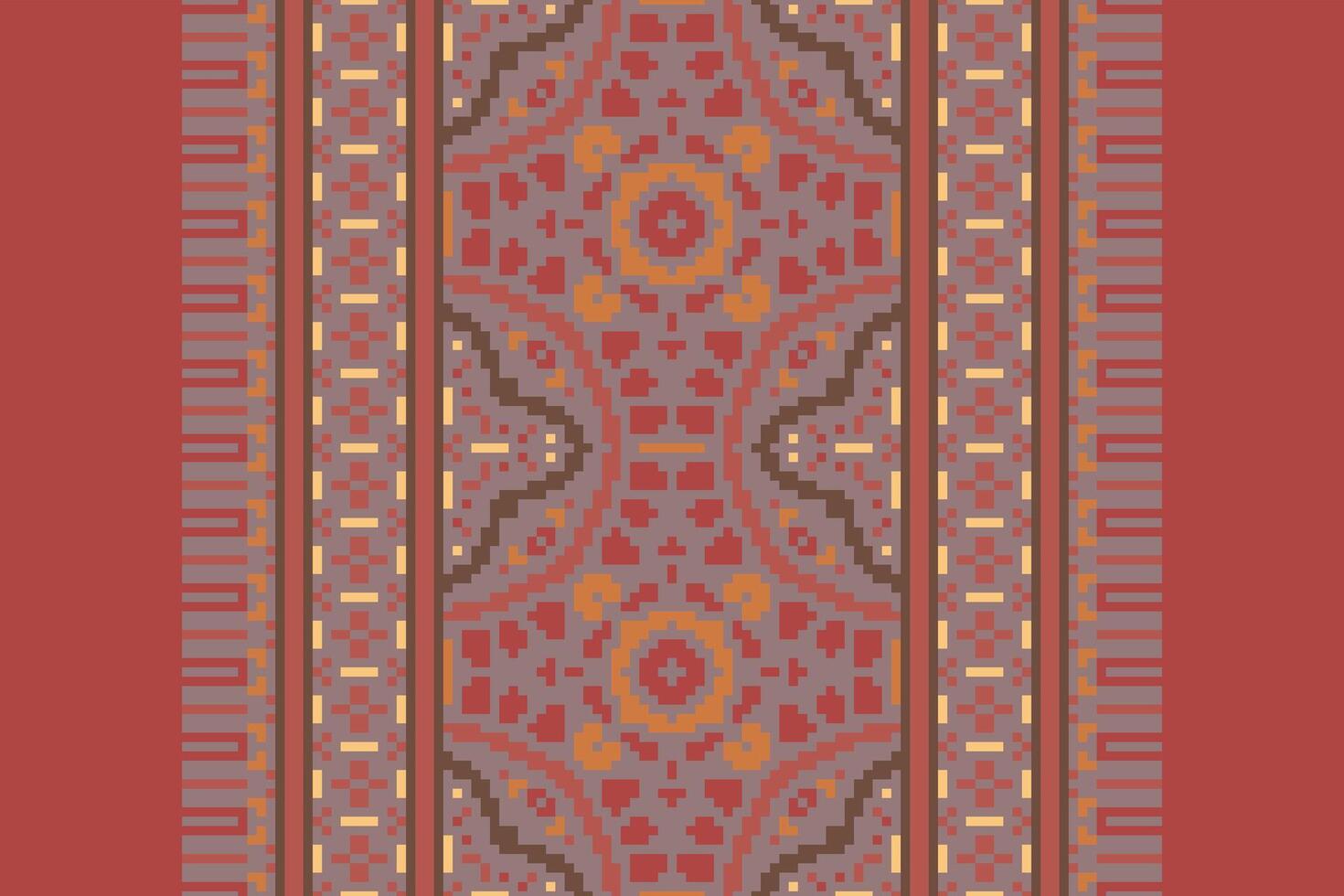 Peruvian pattern Seamless Bandana print silk Motif embroidery, Pixel Ikat embroidery Design for Print kurta pattern mughal motifs tapestry pattern floral repeat vector