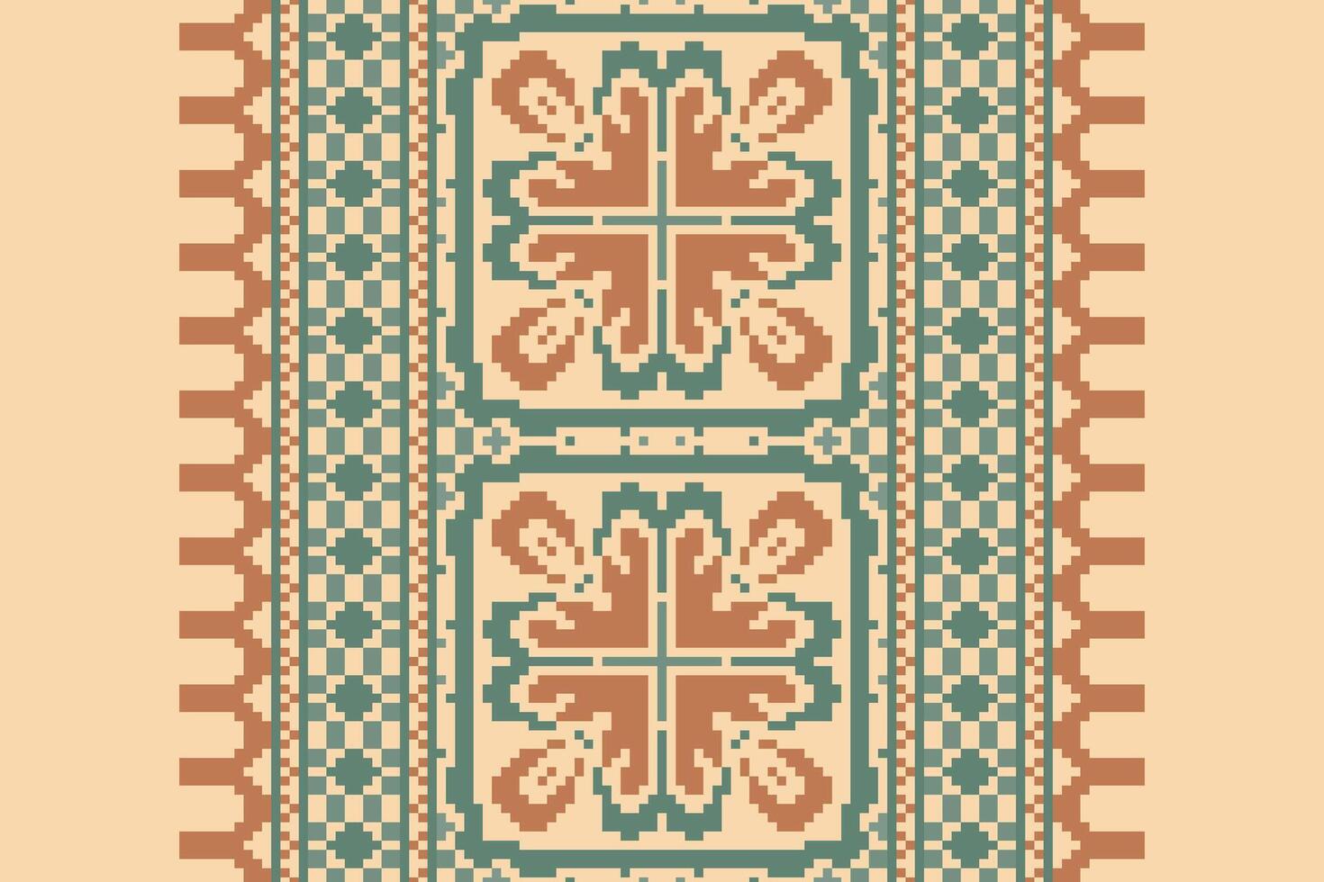 Peruvian pattern Seamless Australian aboriginal pattern Motif embroidery, Pixel Ikat embroidery Design for Print indonesian batik motif embroidery native american kurta mughal design vector