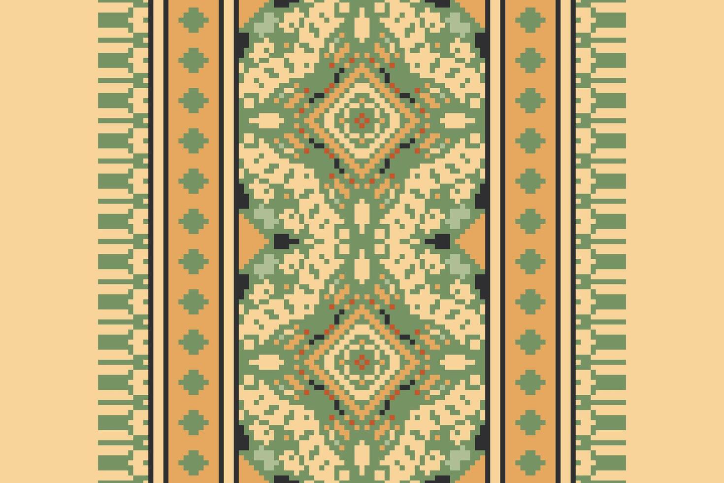Peruvian pattern Seamless Bandana print silk Motif embroidery, Pixel Ikat embroidery Design for Print egyptian hieroglyphs tibetan geo pattern vector