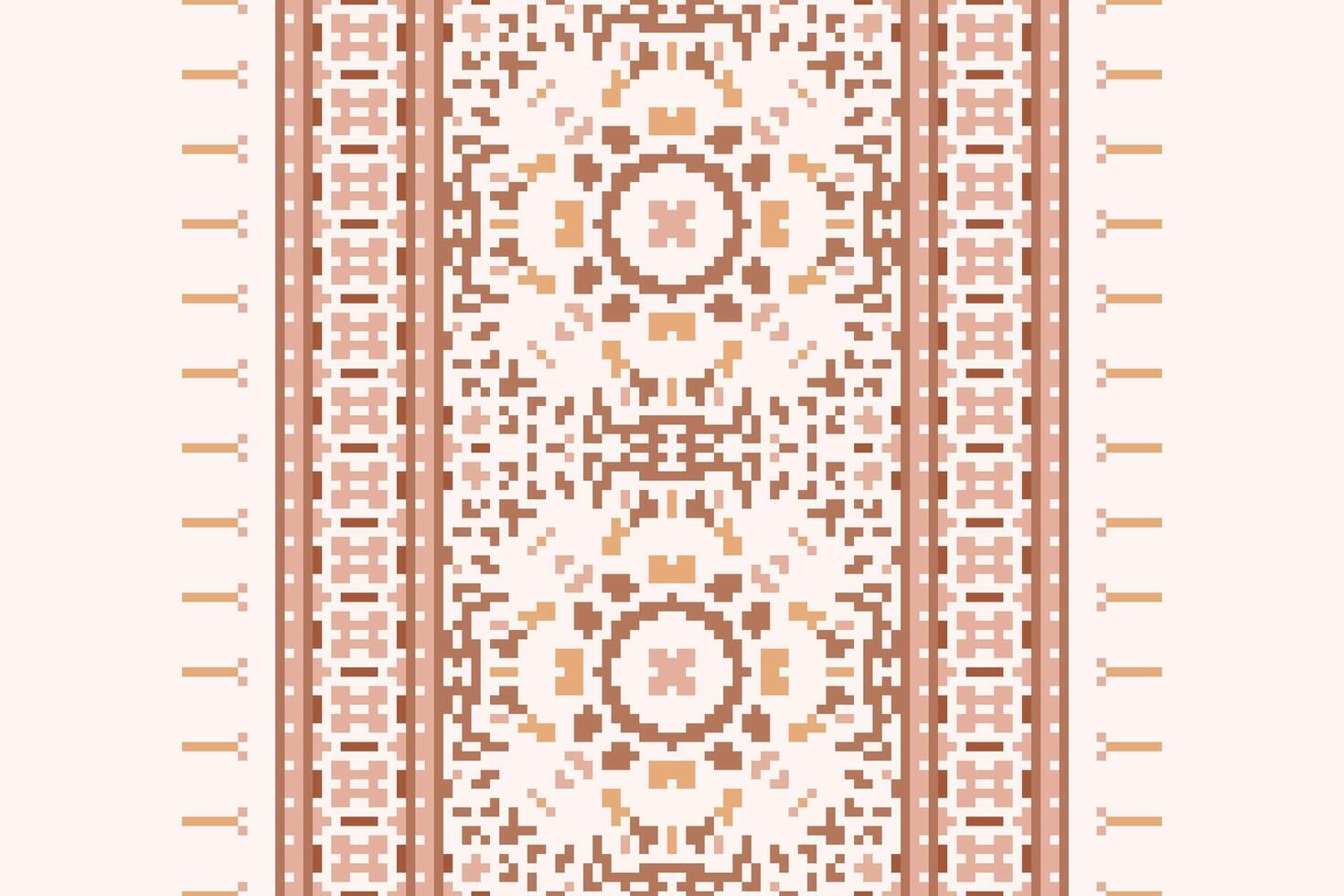 Peruvian pattern Seamless Mughal architecture Motif embroidery, Pixel Ikat embroidery Design for Print scarf hijab pattern kerchief Pixel Ikat Silk kurti model mughal patterns vector