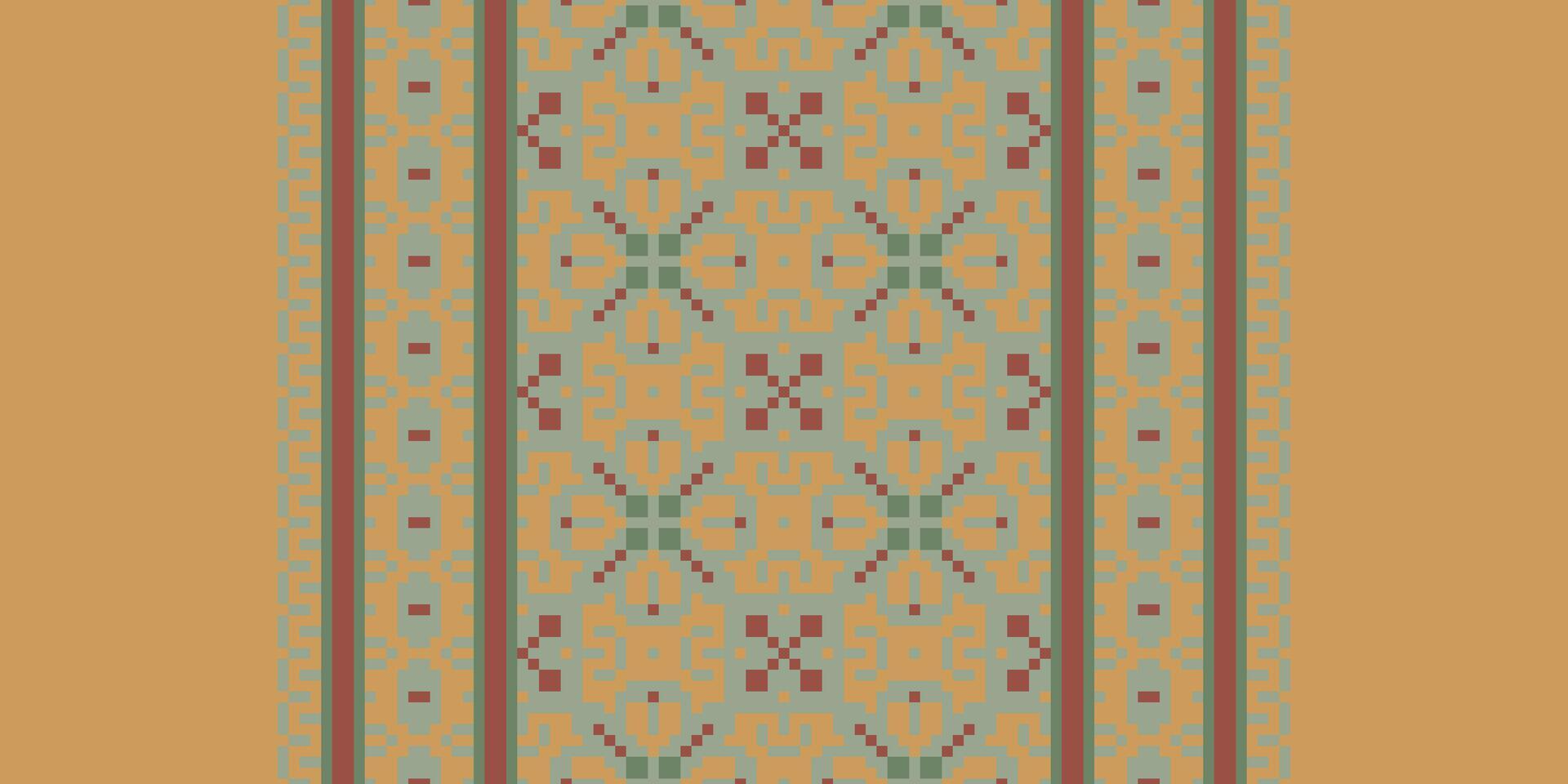 Patchwork pattern Seamless Native American, Motif embroidery, Pixel Ikat embroidery Design for Print border embroidery ancient egypt vector