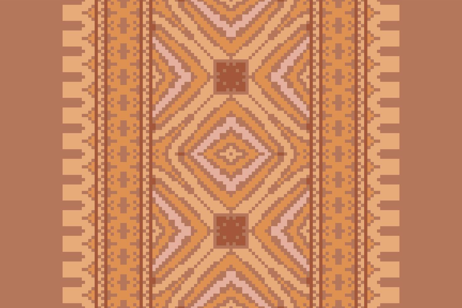 Peruvian pattern Seamless Mughal architecture Motif embroidery, Pixel Ikat embroidery Design for Print tie dyeing pillowcase sambal puri kurti mughal architecture vector