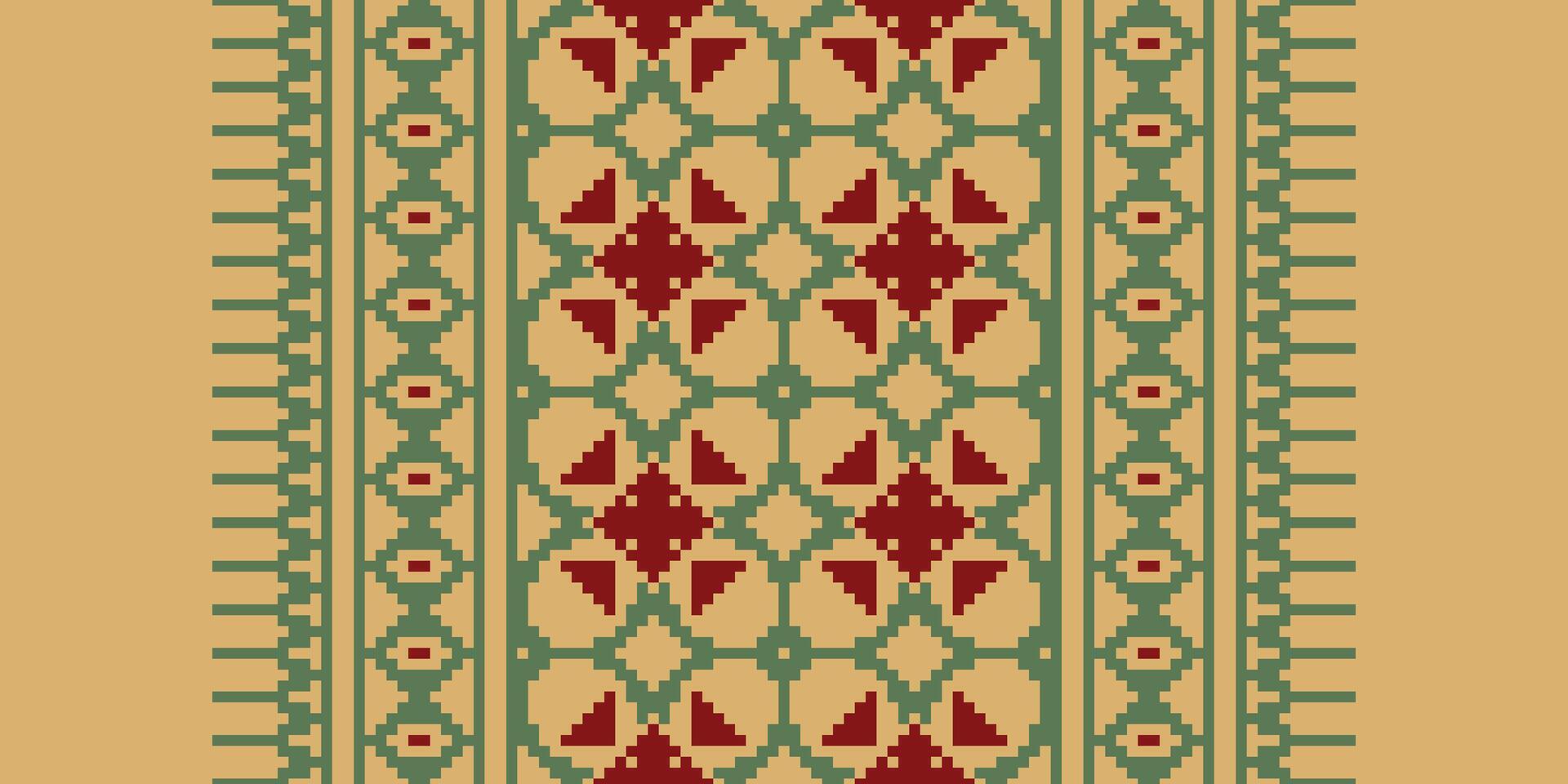 Motif folklore pattern Seamless Australian aboriginal pattern Motif embroidery, Pixel Ikat embroidery Design for Print endless arabesque cloth dupatta shawl bandana print silk kurta men vector