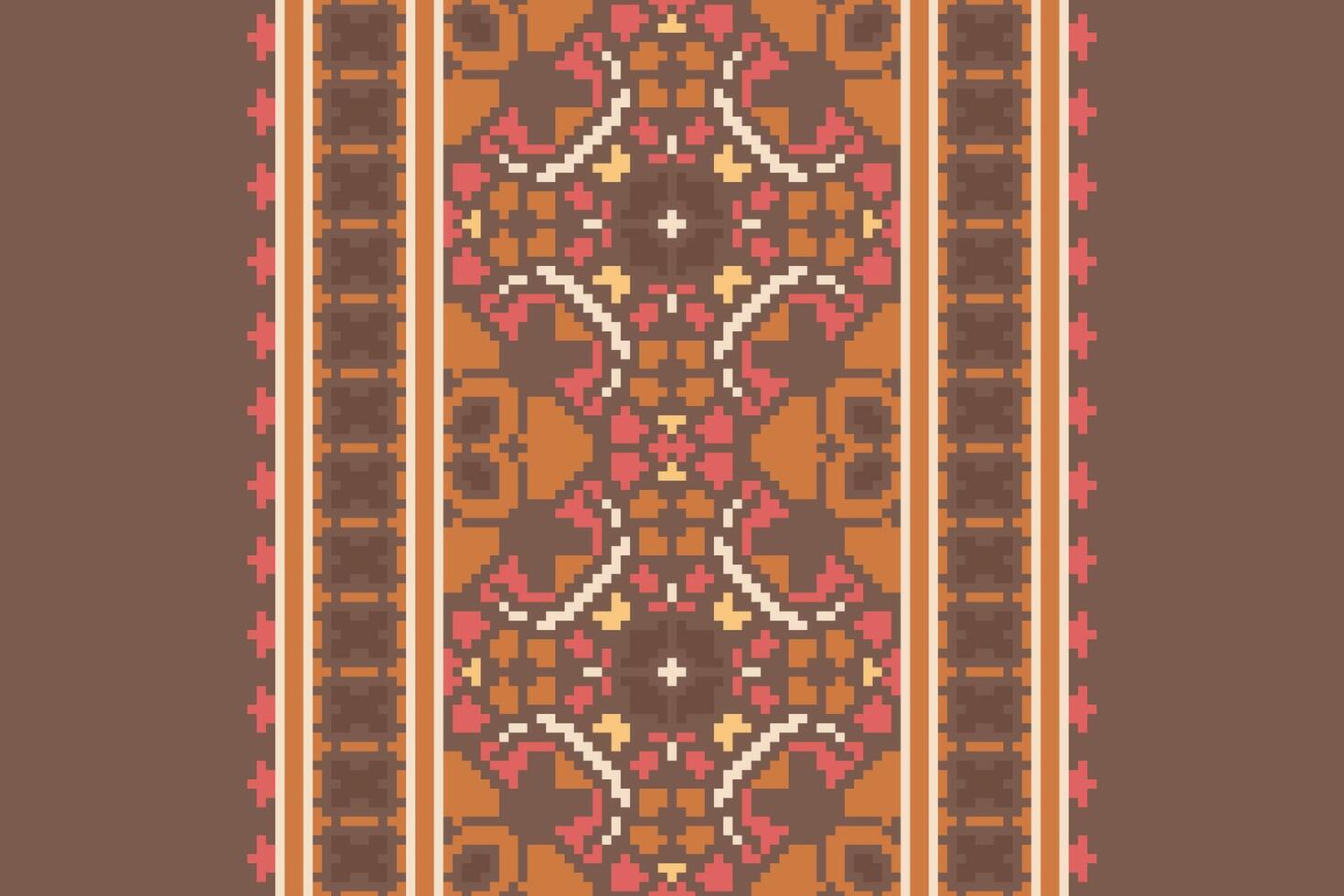 Peruvian pattern Seamless Scandinavian pattern Motif embroidery, Pixel Ikat embroidery Design for Print scarf hijab pattern kerchief Pixel Ikat Silk kurti model mughal patterns vector