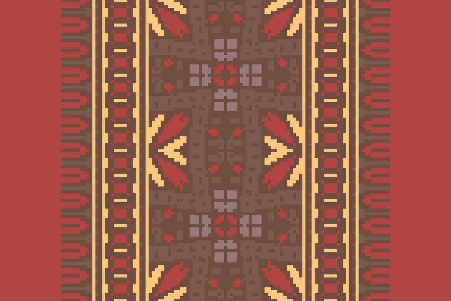 Peruvian pattern Seamless Scandinavian pattern Motif embroidery, Pixel Ikat embroidery Design for Print kurta pattern mughal motifs tapestry pattern floral repeat vector