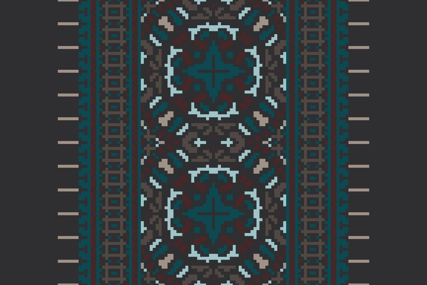 Peruvian pattern Seamless Scandinavian pattern Motif embroidery, Pixel Ikat embroidery Design for Print pattern vintage flower folk navajo patchwork pattern vector