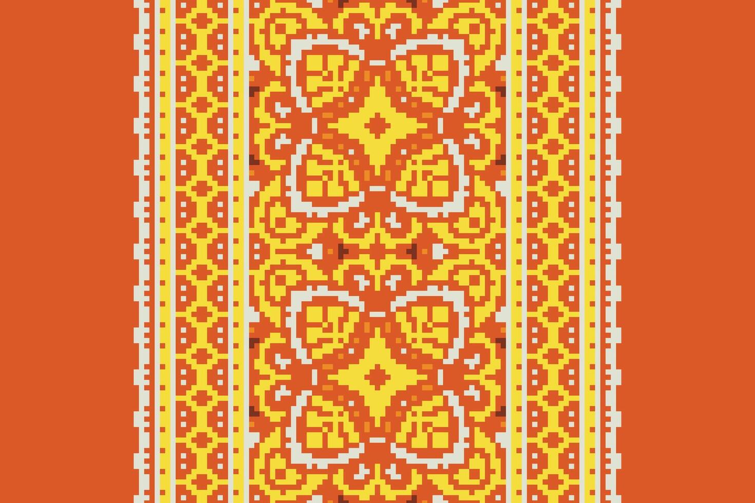 Patola sari Seamless Native American, Motif embroidery, Pixel Ikat embroidery Design for Print scandinavian pattern saree ethnic nativity gypsy pattern vector