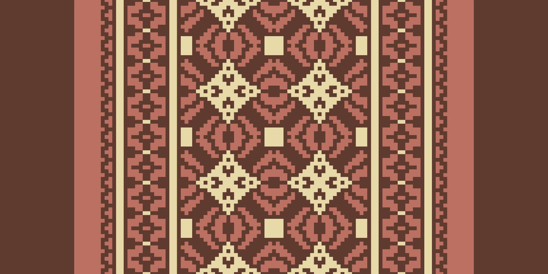 Patchwork pattern Seamless Bandana print silk Motif embroidery, Pixel Ikat embroidery Design for Print endless arabesque cloth dupatta shawl bandana print silk kurta men vector