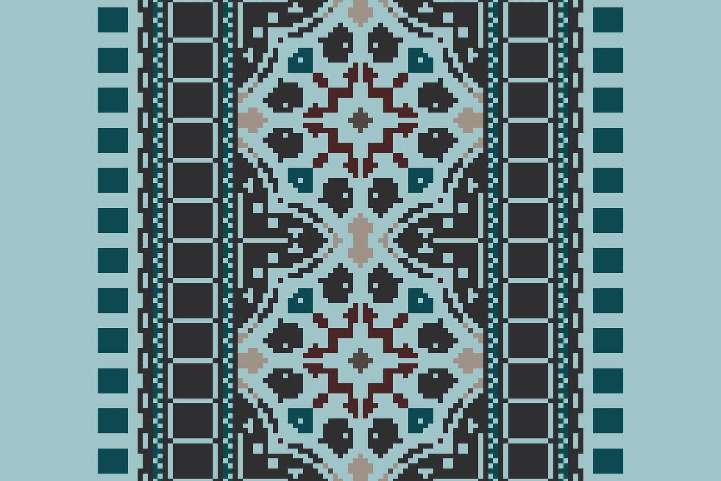 Peruvian pattern Seamless Scandinavian pattern Motif embroidery, Pixel Ikat embroidery Design for Print scandinavian pattern saree ethnic nativity gypsy pattern vector