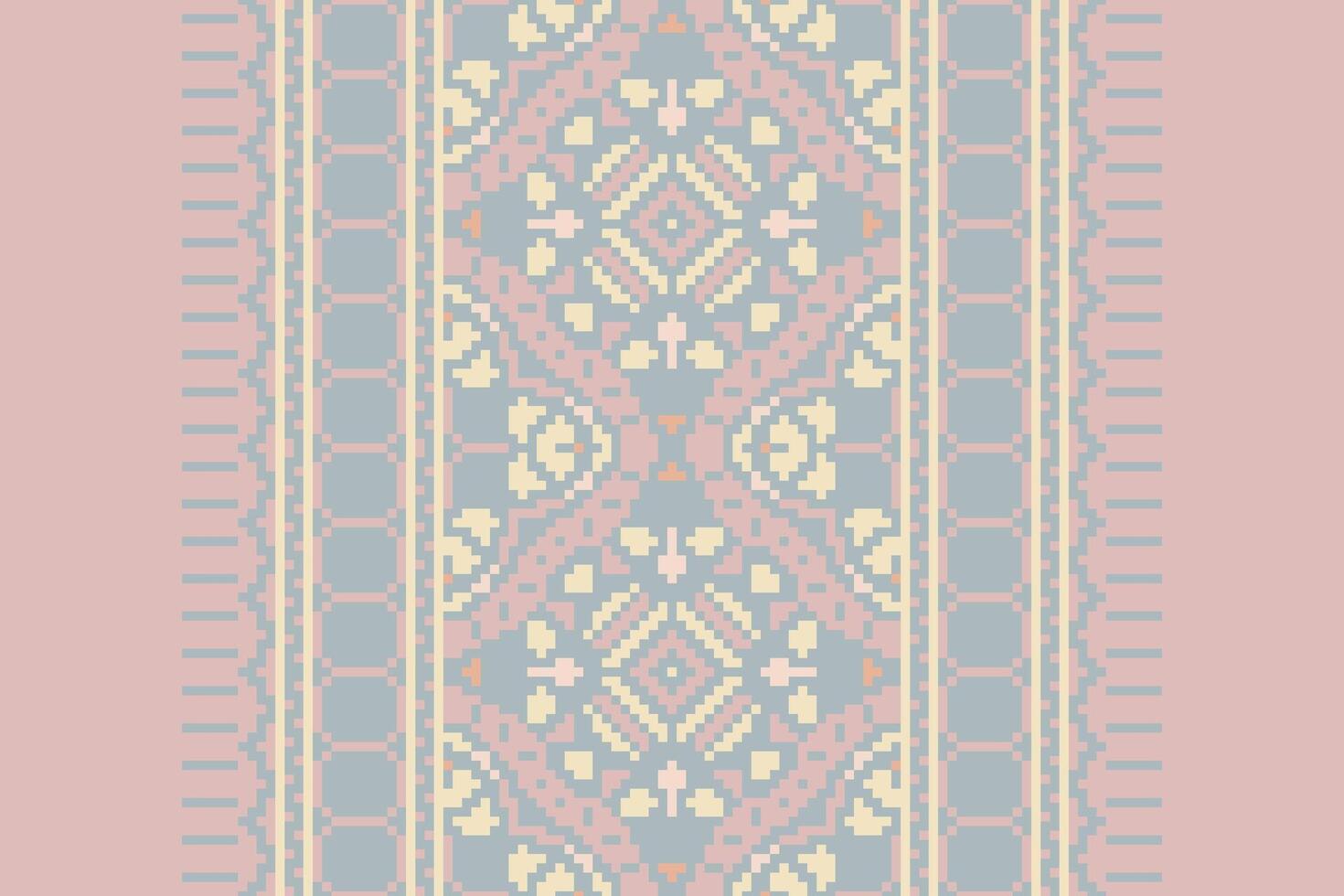 Patola sari Seamless Australian aboriginal pattern Motif embroidery, Pixel Ikat embroidery Design for Print Texture fabric saree sari carpet. kurta patola saree vector