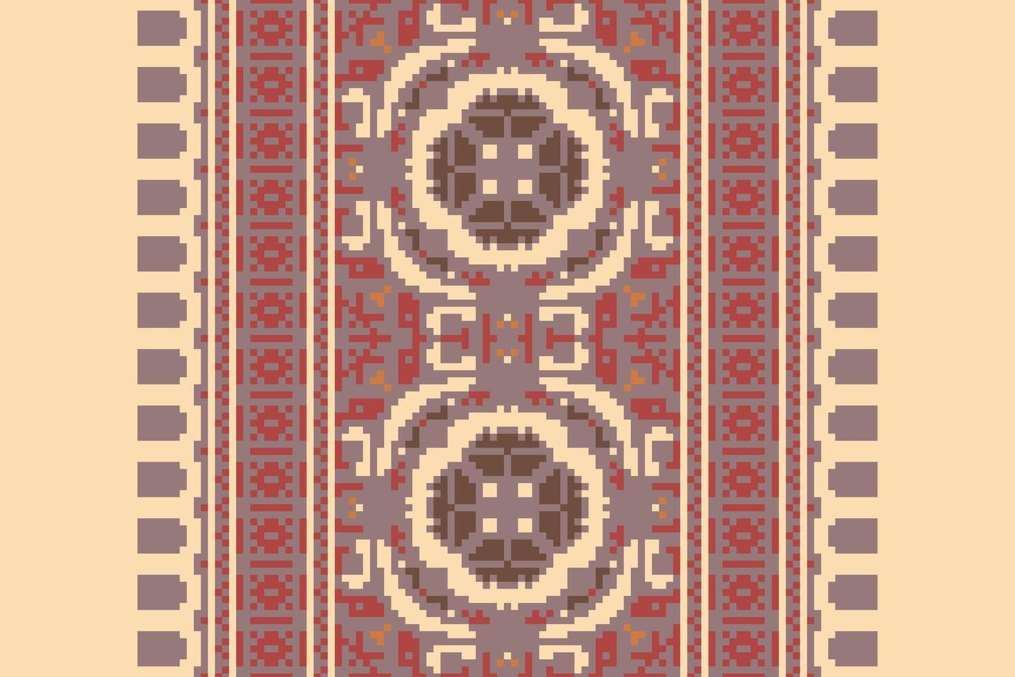 Patola sari Seamless Bandana print silk Motif embroidery, Pixel Ikat embroidery Design for Print scarf hijab pattern kerchief Pixel Ikat Silk kurti model mughal patterns vector
